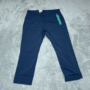 Kirkland Signature Mens Navy Flex Pants 38x29 Size Relaxed Fit Durable a0646
